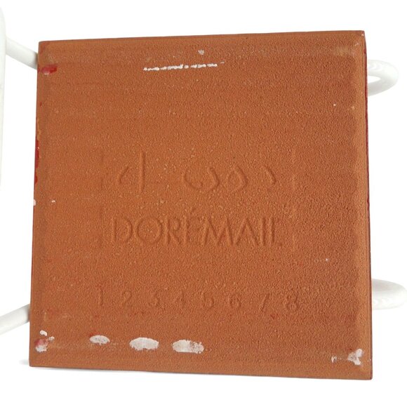 CHRISTMAS Tile Ceramic Engraved Santa Sleigh And Fireplace Scenes Set of 4 - Picture 6 of 9